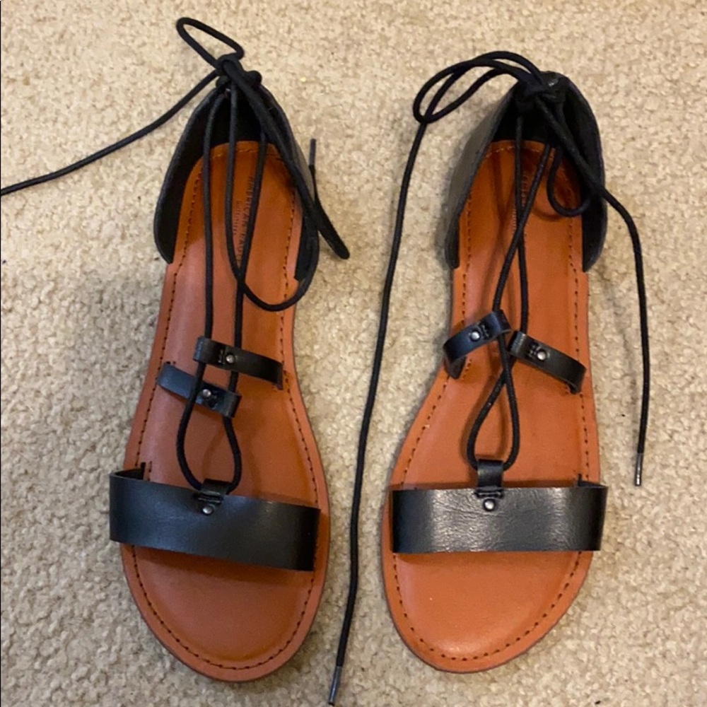 black sandals